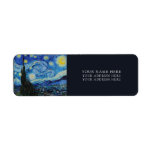 VAN GOGH "STERRENNACHT" TERUGKERNADRESETIKET ETIKET<br><div class="desc">VAN GOGH "STERRENNACHT" RETURN ADRES ETIKETTERS</div>