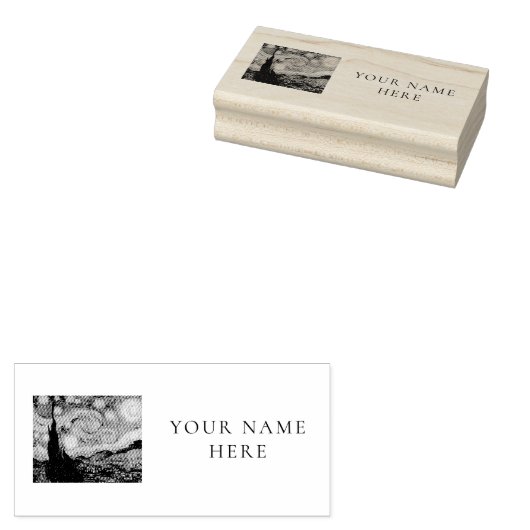 VAN GOGH "STERRENNACHT" TERUGKERNADRESETIKET SELF- RUBBERSTEMPEL (Gestempeld)