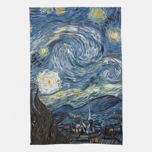 Van Gogh Sterrennacht Theedoek (Verticaal)