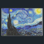 Van Gogh Sterrennacht Tissuepapier<br><div class="desc">De Sterrennacht, juni 1889 vooraan. De Nederlandse Post-Impressionistische schilder die mogelijk een van de beroemdste en invloedrijkste figuren in de Westerne kunstgeschiedenis werd. In tien jaar tijd creëerde hij ongeveer 2.100 kunstwerken, waaronder ongeveer 860 olieschilderijen, waarvan de meeste dateren van de laatste twee jaar van zijn leven. Ze omvatten landschappen,...</div>