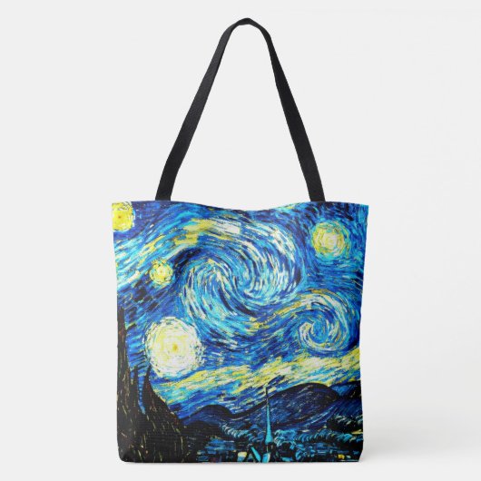 Van Gogh - Sterrennacht Tote Bag (Achterkant)