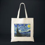 VAN GOGH STERRENNACHT TOTE BAG<br><div class="desc">"van gogh vincent",  sterrennacht,  "beroemd schilderij",  ,  sterren,  hemel,  "fijne kunst",  blauw</div>