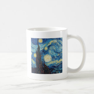 Van Gogh Sterrennacht Vintage Blauw Meesterwerk Koffiemok