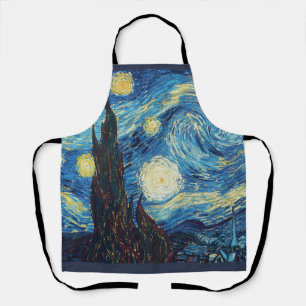 Van Gogh Sterrennacht Vintage Blauw Meesterwerk Schort