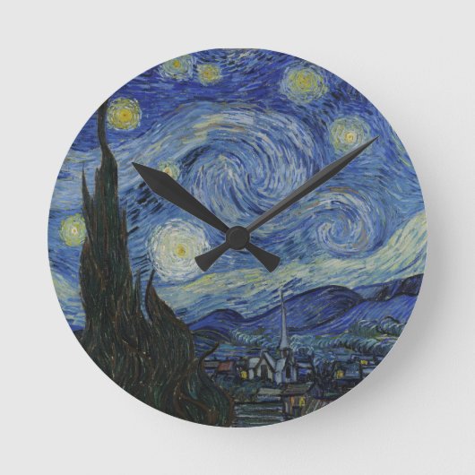 Van Gogh Sterrennacht wandklok (Voorkant)