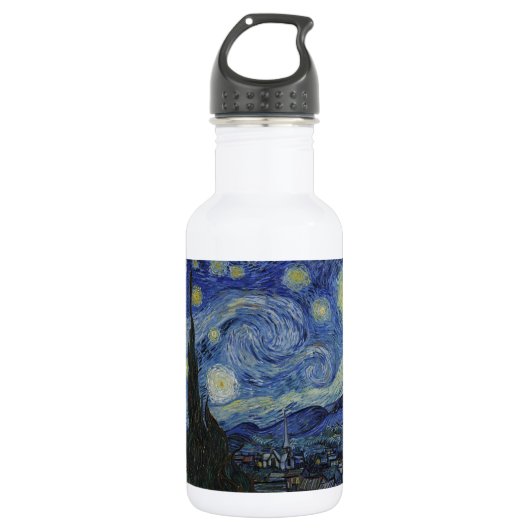 Van Gogh Sterrennacht Waterfles (Voorkant)