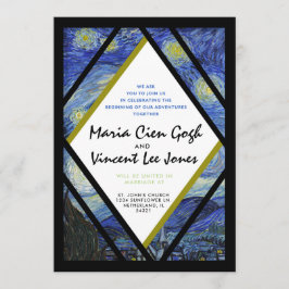 Van Gogh Sterrennacht Wedding Invitation Kaart