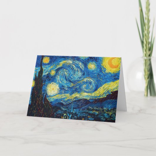 Van Gogh Sterrennacht Wenskaart Kaart (Voorkant)