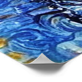 Van Gogh Sterrennacht - Witte kerstboom Poste Poster (Hoek)