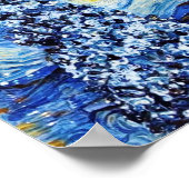 Van Gogh Sterrennacht - Witte kerstboom Poster (Hoek)