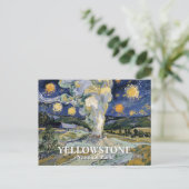 Van Gogh Sterrennacht Yellowstone Oude trouwe kuns Briefkaart (Staand voorkant)