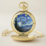 VAN GOGH Sterrennacht Zakhorloge<br><div class="desc">"van gogh",  vincent,  sterrennacht,  schilderij,  beroemd,  ,  sterren,  hemel,  kunst,  blauw</div>