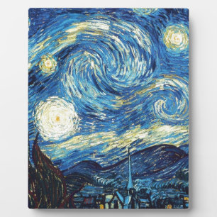 van gogh sterrige nacht 1889 Vintage Art. Fotoplaat