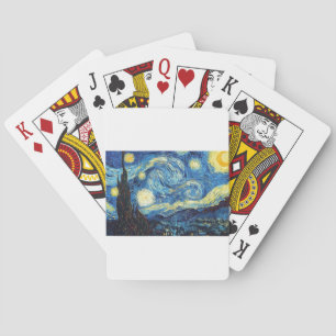 van gogh sterrige nacht 1889 Vintage Art. Pokerkaarten