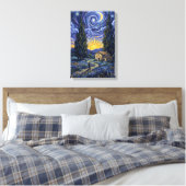 Van Gogh Stijl Cipres Schemering Sterrennacht Kuns Canvas Afdruk (Insitu (Slaapkamer))