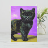 Van Gogh Stijl Kat Aankondiging (Staand voorkant)