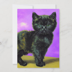 Van Gogh Stijl Kat Aankondiging