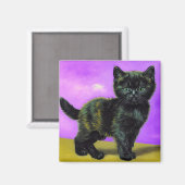 Van Gogh Stijl Kat Magneet (Voorkant / Achterkant)