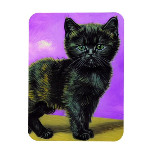 Van Gogh Stijl Kat Magneet (Verticaal)