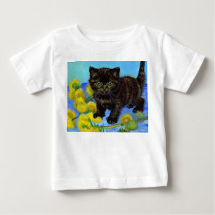 Van Gogh Stijl Kat met Zonnebloemen