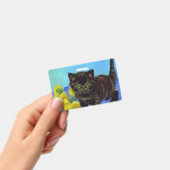 Van Gogh Stijl Kat met Zonnebloemen Badge (Handheld)
