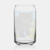 Van Gogh Stijl Kat met Zonnebloemen Blikvorm Glas (Achterkant)