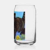 Van Gogh Stijl Kat met Zonnebloemen Blikvorm Glas (Links)