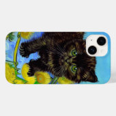 Van Gogh Stijl Kat met Zonnebloemen Case-Mate iPhone Case (Achterkant (horizontaal))