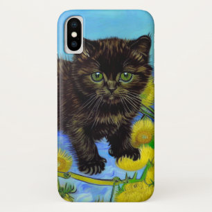 Van Gogh Stijl Kat met Zonnebloemen Case-Mate iPhone Case