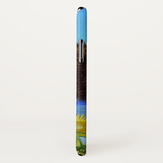 Van Gogh Stijl Kat met Zonnebloemen Case-Mate iPhone Case (Achterkant / rechts)