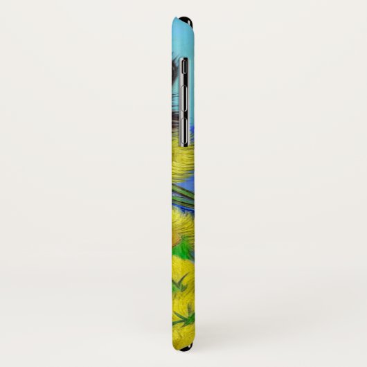 Van Gogh Stijl Kat met Zonnebloemen Case-Mate iPhone Case (Achterkant/links)