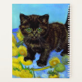 Van Gogh Stijl Kat met Zonnebloemen Planner (Achterkant)