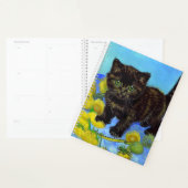 Van Gogh Stijl Kat met Zonnebloemen Planner (Display)