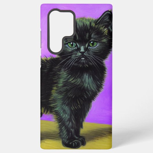 Van Gogh Stijl Kat Samsung Galaxy Hoesje (Achterkant)