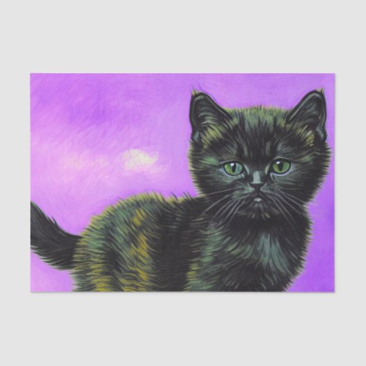 Van Gogh Stijl Kat Tissuepapier (Voorkant)