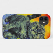 Van Gogh Stijl Kat Zonsondergang Strand Case-Mate iPhone Case (Achterkant (horizontaal))
