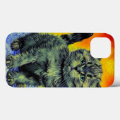 Van Gogh Stijl Kat Zonsondergang Strand Case-Mate iPhone Case (Achterkant (horizontaal))