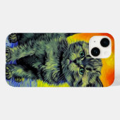 Van Gogh Stijl Kat Zonsondergang Strand Case-Mate iPhone Case (Achterkant (horizontaal))