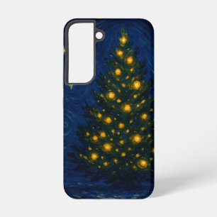 Van Gogh-stijl kerstboom telefoonhoesje - Samsung Galaxy Hoesje