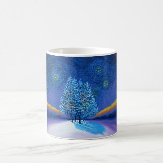 Van Gogh Stijl Kerstmis Tweekleurige Koffiemok (Center)