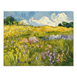 Van Gogh-stijl olieverfschilderij van Wildflower M Foto Afdruk