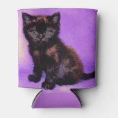 Van Gogh Stijl Paarse kat Blikjeskoeler (Voorkant)