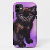 Van Gogh Stijl Paarse kat Case-Mate iPhone Case (Achterkant)