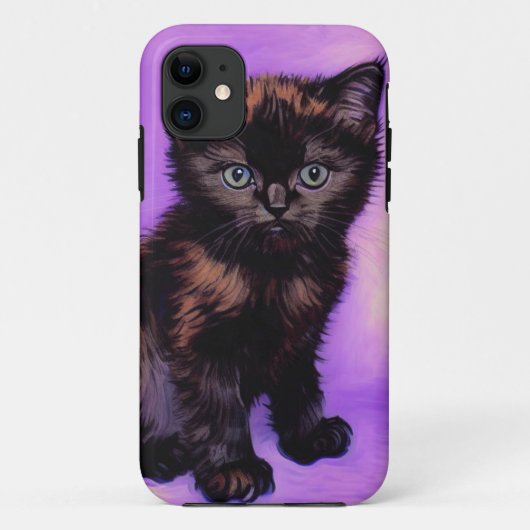 Van Gogh Stijl Paarse kat Case-Mate iPhone Case (Achterkant)