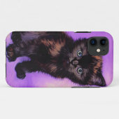 Van Gogh Stijl Paarse kat Case-Mate iPhone Case (Achterkant (horizontaal))
