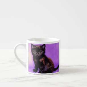 Van Gogh Stijl Paarse kat Espresso Kop