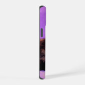Van Gogh stijl paarse kat iPhone 15 Case (Rechterkant)