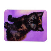 Van Gogh Stijl Paarse kat Magneet (Horizontaal)