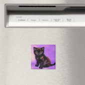 Van Gogh Stijl Paarse kat Magneet (Insitu (Vaatwasser))