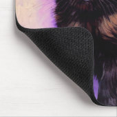 Van Gogh Stijl Paarse kat Muismat (Hoek)